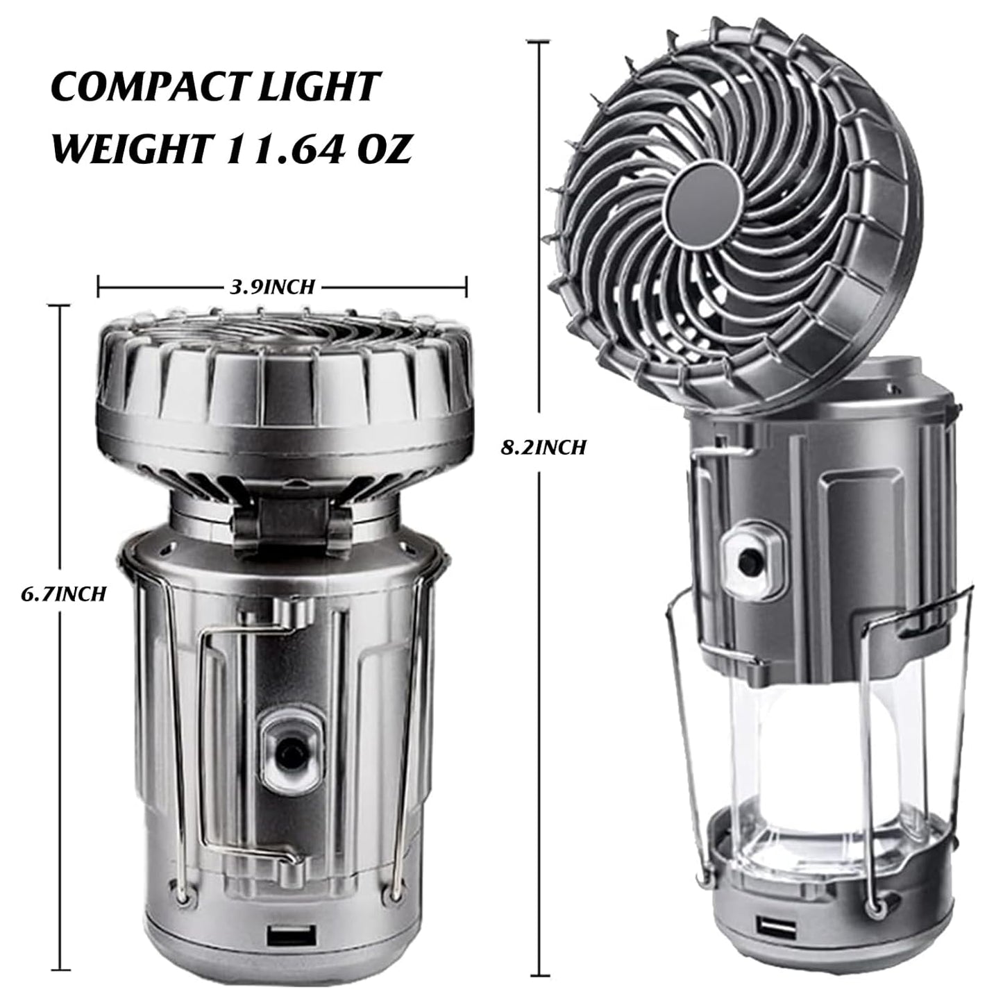 Solar Lamp With Fan And Charger