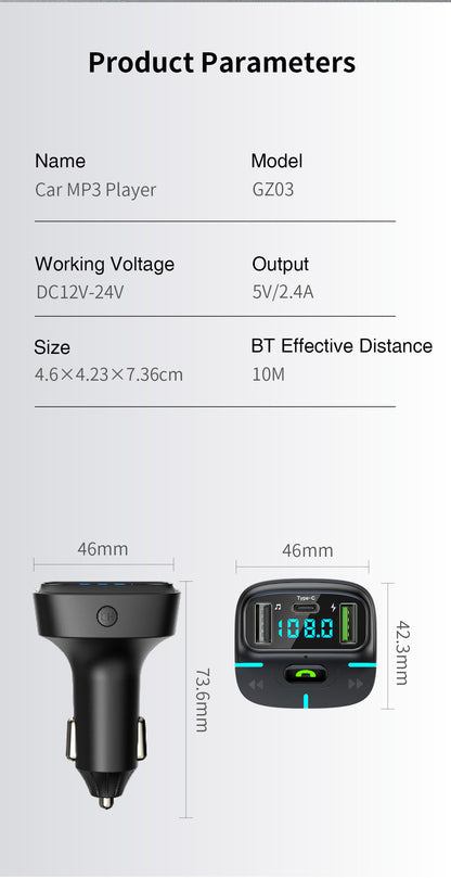 Bluetooth Modulator Car Charger